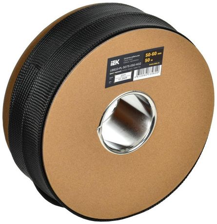 Оплетка кабельная 50-60мм полиэстер 50м черная | UBS10-PL-5075-050-K02 IEK