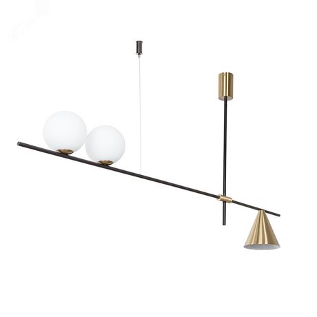 Светильник подвесной JACOB E27 3х40Вт Металл Чёрный - A7029PL-3BK Arte Lamp