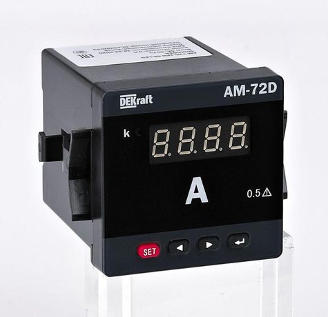 Амперметр цифровой 96x96мм однофазный, вход 1А, LED-дисплей АМ-96D | 50320DEK DEKraft APC