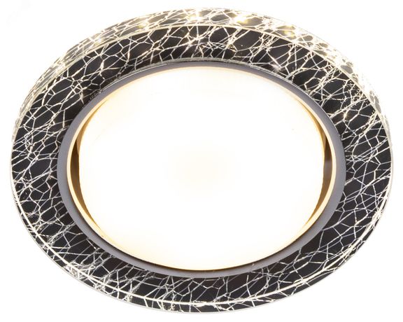 Встраиваемый светильник со светодиодной подсветкой DK LD51 WH/BK GX53 белый черный - Б0057464 ЭРА