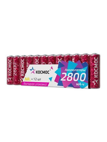 Аккумулятор R6 (АА) 2800mAh Ni-Mh 12 шт в спайке - KOCR6NIMH2800mAh12S Космос