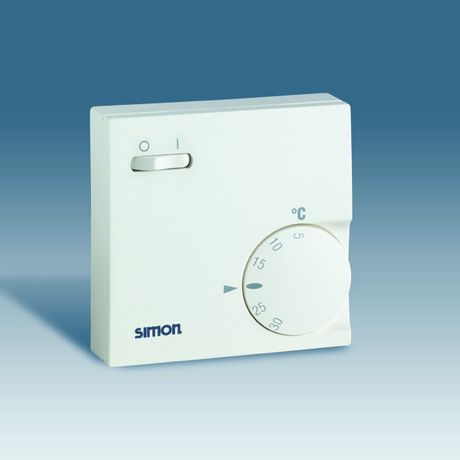 Терморегулятор комнатный, тепло-холод, 10-5А 250В, 5-30град, графит - 75503-68 Simon