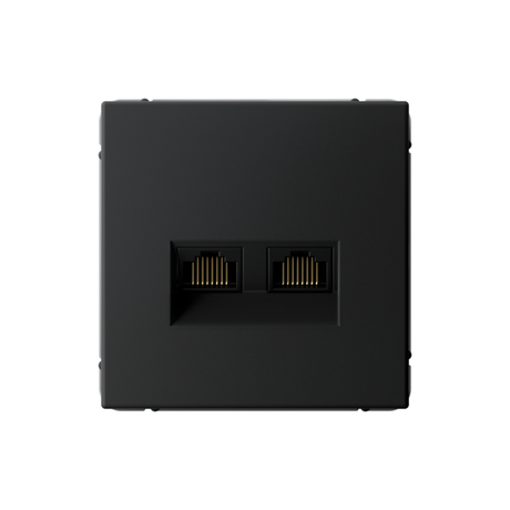 Розетка компьютерная 2-м ArtGallery RJ45 + кат.5E механизм карбон SE GAL001085 APC