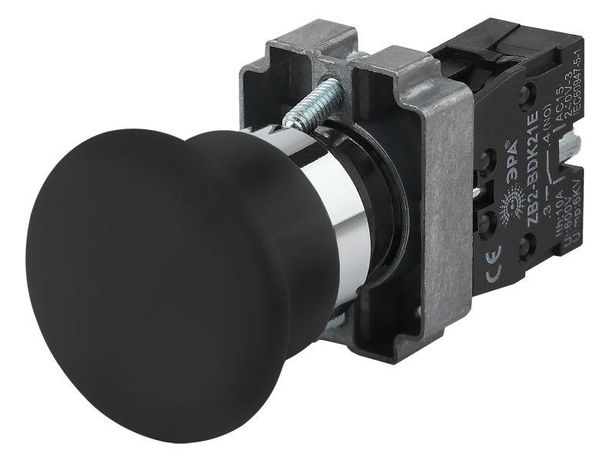 Кнопка управления LAY5-BC21 "Грибок" черн.1з (20/200/3200) | Б0045640 ЭРА