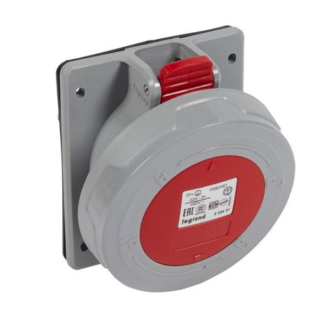Встраиваемая розетка без блокировки - P17 Tempra Pro IP 66/67 32 А | 555491 Legrand