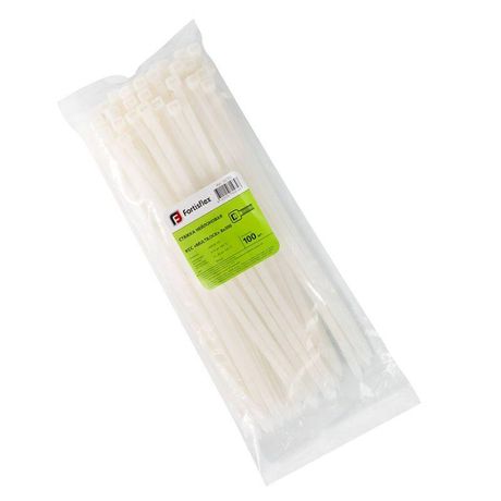 Стяжка нейлоновая КСС «MULTILOCK» 8х300 (бел) (100шт) | 102312 Fortisflex КВТ