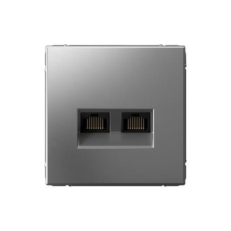 Розетка компьютерная 2-м ArtGallery RJ45 + кат.5E механизм сталь SE GAL000985 APC