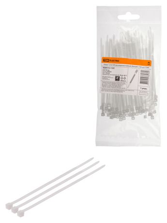 Хомут 2,5х100 мм морозостойкий (белый) (100 шт) | SQ0515-1101 TDM