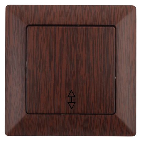 Переключатель Intro Solo 4-103-10 одноклавишный 10А-250В, IP20, СУ, венге | Б0053583 ЭРА