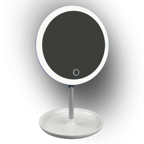 Светильник настольный TLD-590 White/LED/80Lm/6000K/Dimmer зеркало 4Вт встроен. аккум. 3.7В/600мА.ч сенсорный выкл. диммер бел. Uniel UL-00002758