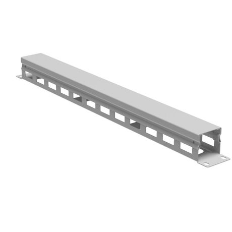 Органайзер кабельный с крышкой и отверстиями 1U, глубина 40 мм, для 19'' IT-корпусов ДКС серии STI/CQE, RAL7035 - R5CPF1941HE