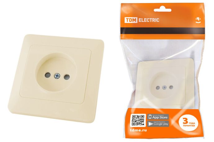 Розетка 2П с защ. шт. 10А 250В сл. кость "Ильмень" | SQ1823-0113 TDM