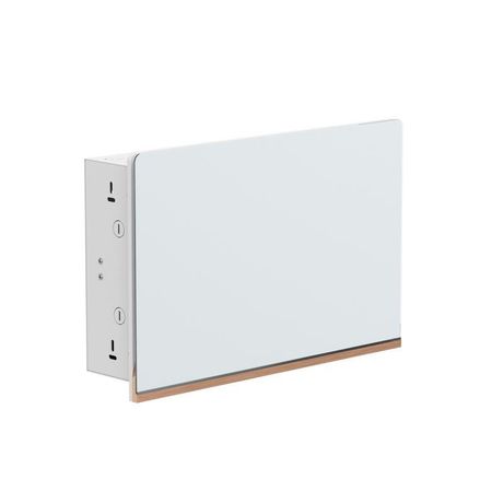 Корпус ArtShell Elegance встраиваемый силовой 22 модуля, белая дверь из закаленного стекла |artshell-e-22p-cw| EKF