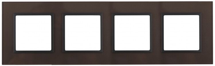 Рамка для розеток и выключателей бронза стекло ЭРА Elegance 14-5104-13 - Б0034529