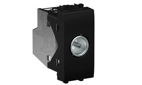 Розетка телевизионная проходная TV 1мод. Avanti "Черный матовый" модульная DKC 4412511 ДКС