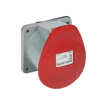 Встраиваемая прямая розетка с уменьшенным фланцем - P17 Tempra Pro IP 44 380/415 В~ 32 A 3К+З | 058058 Legrand