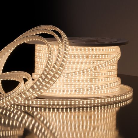 Лента светодиодная LS011 220V 18W 180Led 2835 IP65, 50 м, белый, двухрядная без проводов | a041110 Elektrostandard