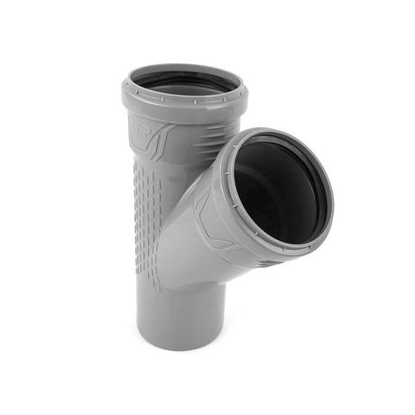 Тройник ВК ПП 75/75х45 сер. RTP 36529