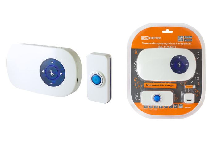 Звонок ЗББ-11/6-МP3 (беспр., бат., 300м, mp3) | SQ1901-0034 TDM