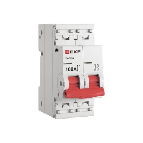 Выключатель нагрузки ВН-125N 2Р 100А PROXIMA EKF | S1252100
