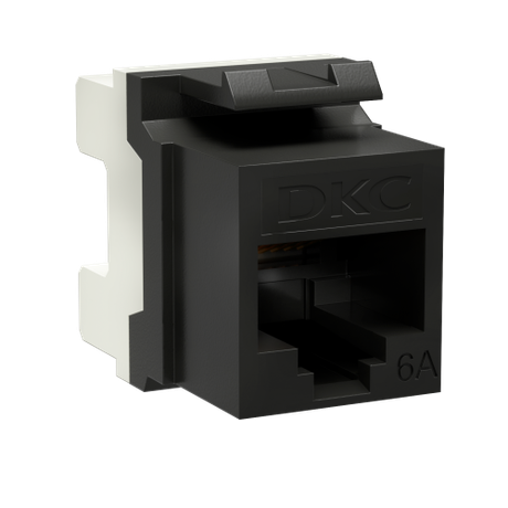 Модуль Keystone RJ45 CAT6А не экранированный, 180 градусов, черный | RNK6AU180BK DKC ДКС