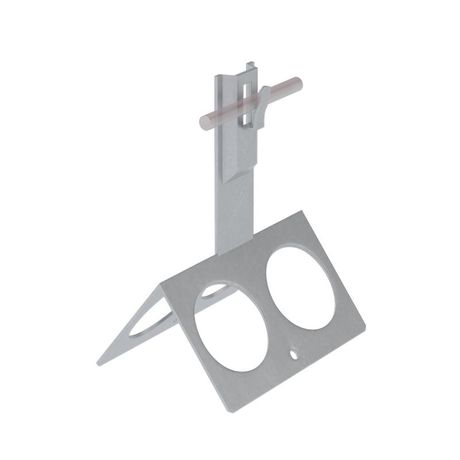 Коньковый держатель зажимной с широким основанием для прутка Ø 5-8 мм H80 INOX304 | BKDZ-H80-D5-8 КМ-профиль MA0110