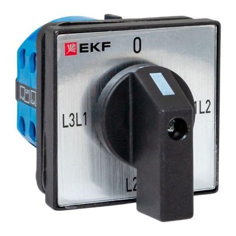 Переключатель кулачковый ПК-1-73 10А 3P для вольтметра (линейное напряжение) IP65 | pk-1-73-10-65 EKF