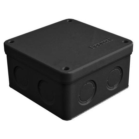 Коробка распределительная ОП 105х105х56мм IP54 7 выходов без гермовводов крышка на винтах материал - полипропилен черн. Epplast 115065 Электропромпласт