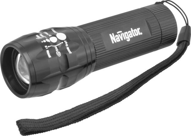 Фонарь универсальный NPT-CM03-3AAA алюм. 1LEDх3Вт, фокус, блист. | 94967 Navigator 18647