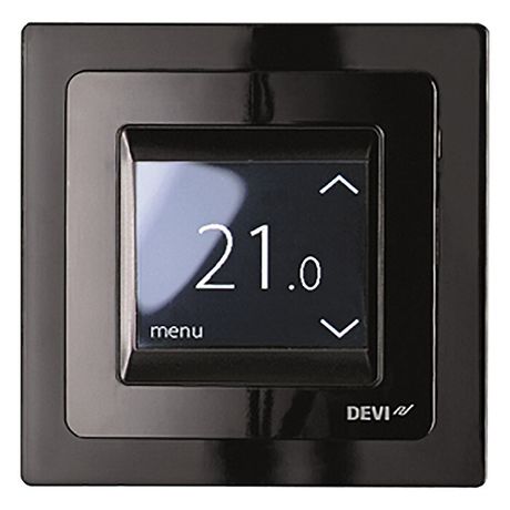 Терморегулятор электронный программируемый DEVIreg Touch 16A сенсорный черный - 140F1069 ДЕВИ 140F1069R