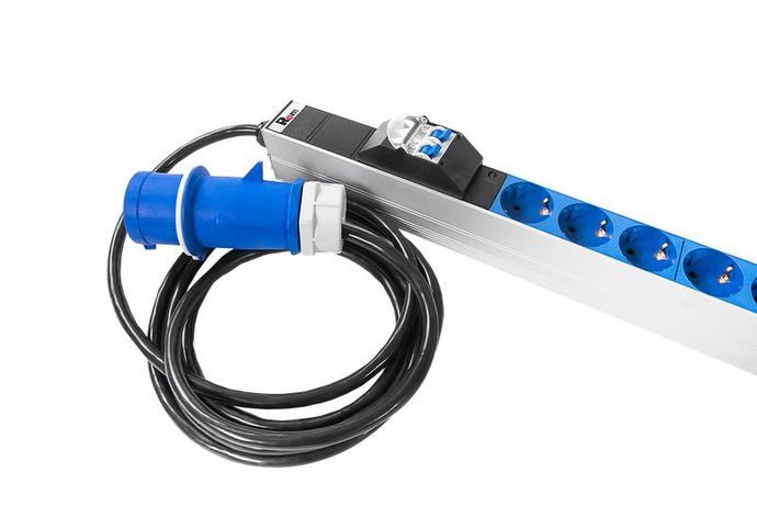 Блок розеток вертикальный Rem-32 1ф 32А 2 авт. инд. 10S 12 C13 4 C19 1420мм вх. IEC 309 шнур 3м R-32-10S-12C13-4C19-A-I-1420-3-2P Rem 1893565