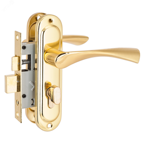 Замок врезной с ручками для деревянных дверей, СТАНДАРТ 103/50B латунь - 4850 ПТК