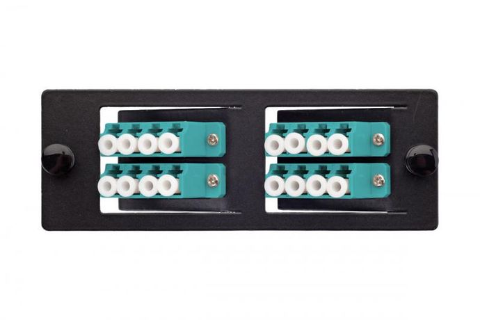 Планка Q-SLOT с 4 адаптерамик В.Адро LC OM3 наклонные Eurolan 38M-30-4L-03-04BL