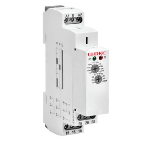 Реле времени, задержка включения, конфигурация контакта 2CO, AС/DC 12-240В | DRM-TA-2-240 DKC ДКС