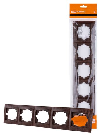 Рамка 5-ти постовая горизонтальная венге "Лама" | SQ1815-0437 TDM