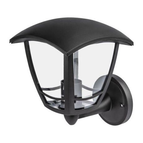 Светильник садово-парковый ДБУ 07-8-001 Дели черный 4 гранный IP44 светодиодный 8Вт 3000K | Б0064196 ЭРА