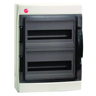 Щиток настенный с дверцей 24модуля IP65, серый клеммным блоком 2х87508 и замком | 85924 DKC ДКС