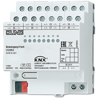 Бинарный ввод, 8 каналов, монтаж на DIN-рейку, 4 модуля; KNX | 2128REG Jung