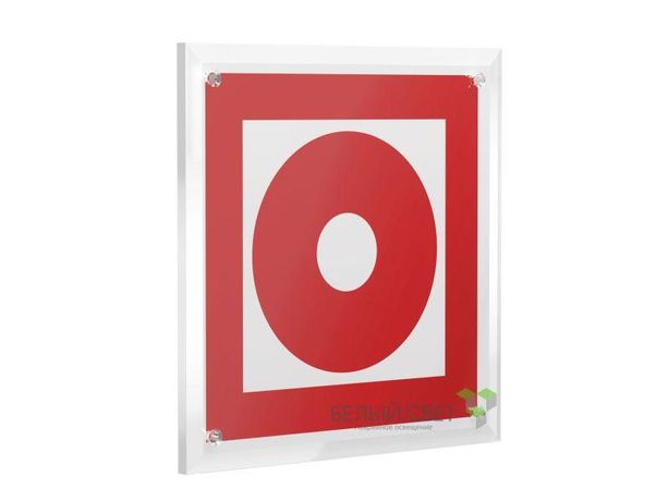 Знак безопасности PT-22228.F10"Кнопка включения установок пожарной автоматики" Белый свет a21611 BS