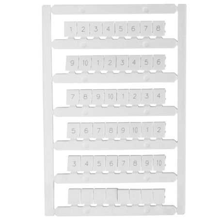 Маркировка для лазерной печати "1-10" OptiClip MC8/H/1-10 | 332720 КЭАЗ
