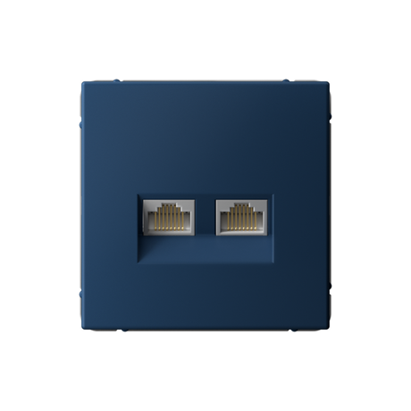 Розетка компьютерная 2-м ArtGallery RJ45 + кат.5E механизм аквамарин SE GAL001185 APC