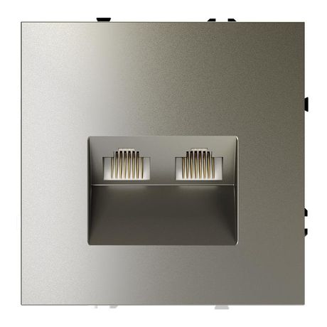 Розетка компьютерная 2-м СП S70 RJ45 + кат.6 механизм шелк Voltum VLS060204 Voltum арт. VLS060204