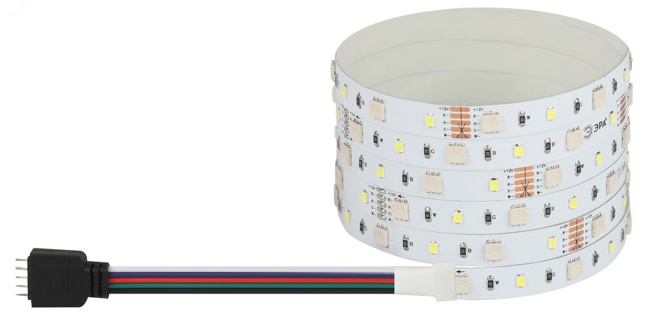 Светодиодная лента LS5050-14,4-60-12-RGB+W(6500)-IP20-1 year-5m RGB+холодный белый 5м - Б0059911 ЭРА