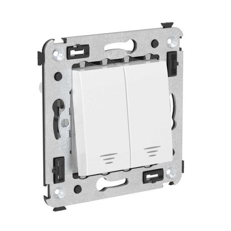 Кнопка двухклавишная в стену, "Avanti", "Белое облако" | 4400154 DKC ДКС