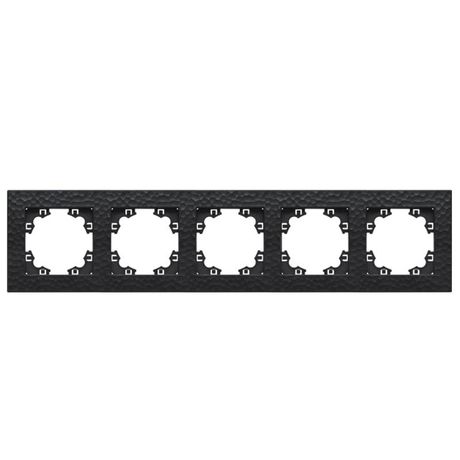 Рамка фактурная 5 постов универсальная UNIVersal Афина графит (еврослот) - A11042-Gr Союз