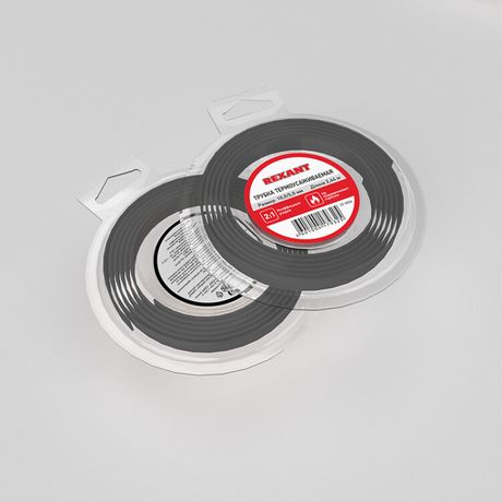 Трубка термоусаживаемая 10,0/5,0 мм черная, ролик 2,44 м | 29-0056 REXANT MEET