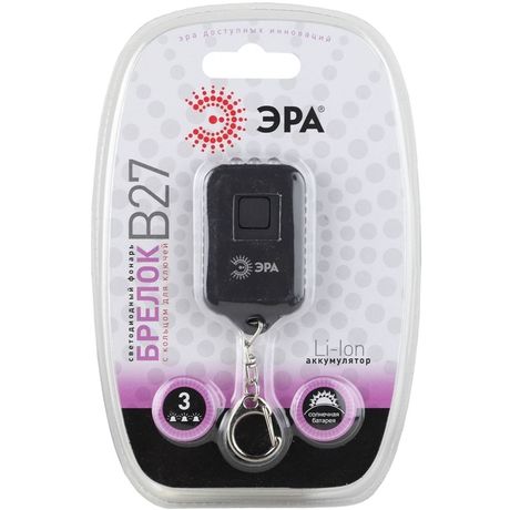 Фонарик карманный кемпинговый туристический детский прорезиненый корпус B27 ЭРА - C0030363