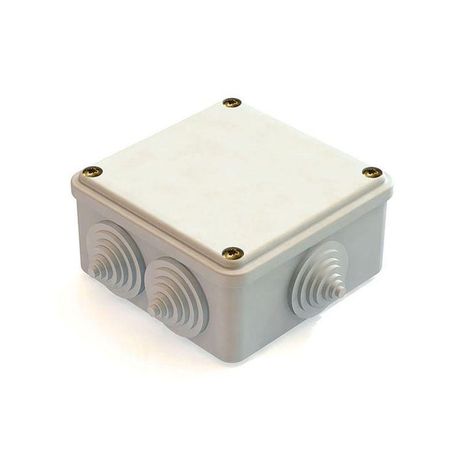 Коробка распаячная для наружного монтажа, RAL 7035, 6 гермовводов, 100х100х50мм, IP44 | 8820015 CHINT