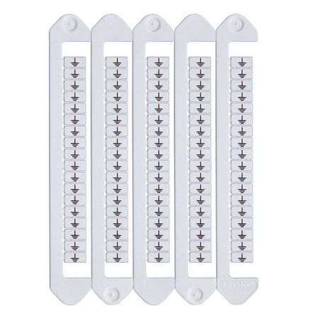 Маркировка для клемм, ширина 5 мм, символ "заземление", вертикалная ориентация | NUTB-5-EARTHV DKC ДКС