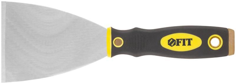 Шпатель для удаления ржавчины профи толщ. лезвия 1мм двухкомп. ручка сметал. бойком 3дюйм (75мм) FIT 06673 РОС